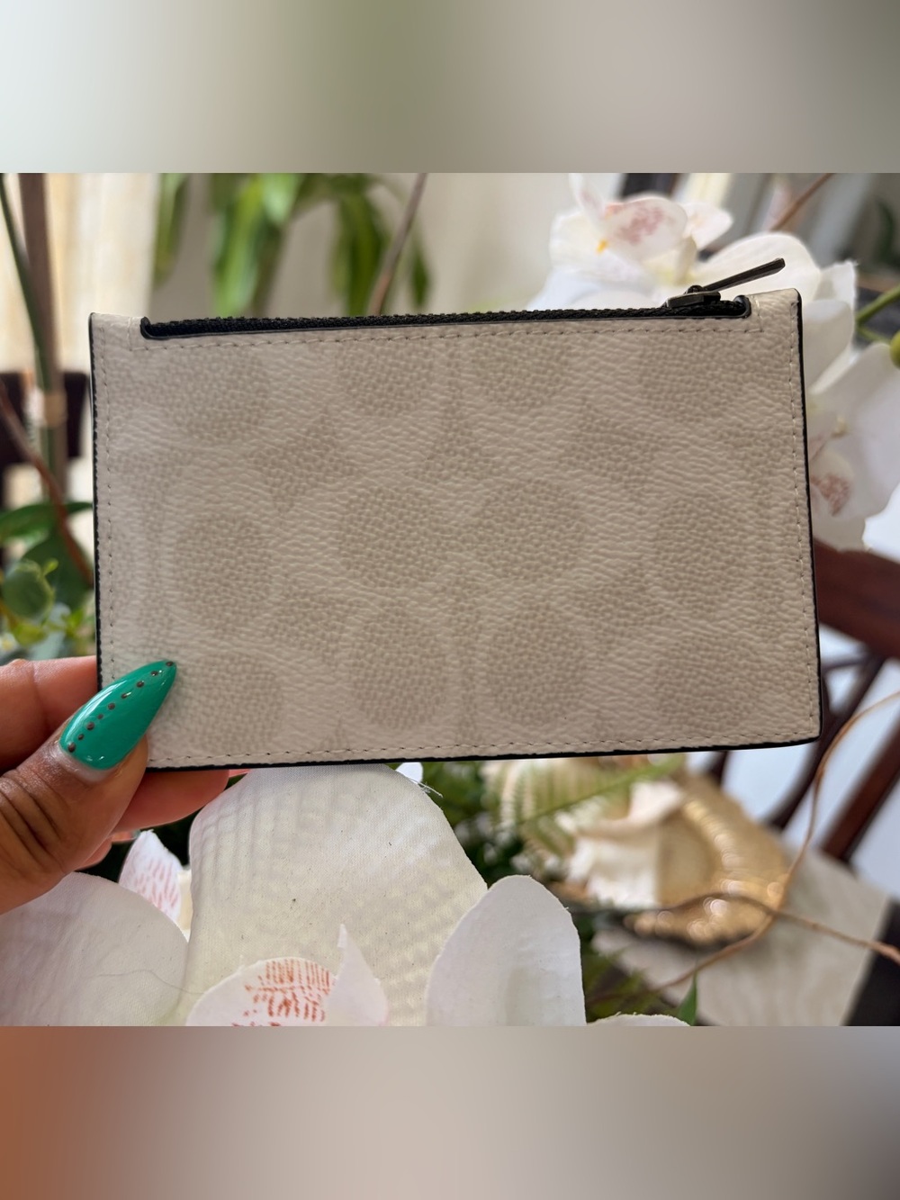 Coach white Zip Card Case-NWT - Picture 10 of 12